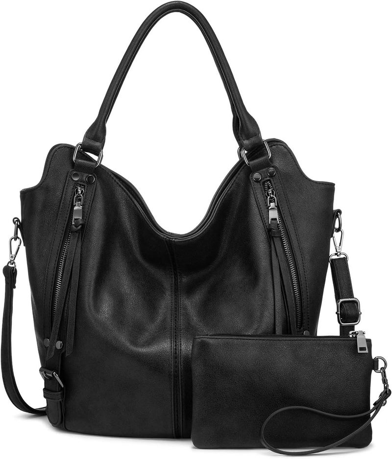Realer Tote Bag for Women PU Leather Shoulder Bags Fashion Hobo Bags Large Purse and Handbags with Adjustable Shoulder Strap - Image 1